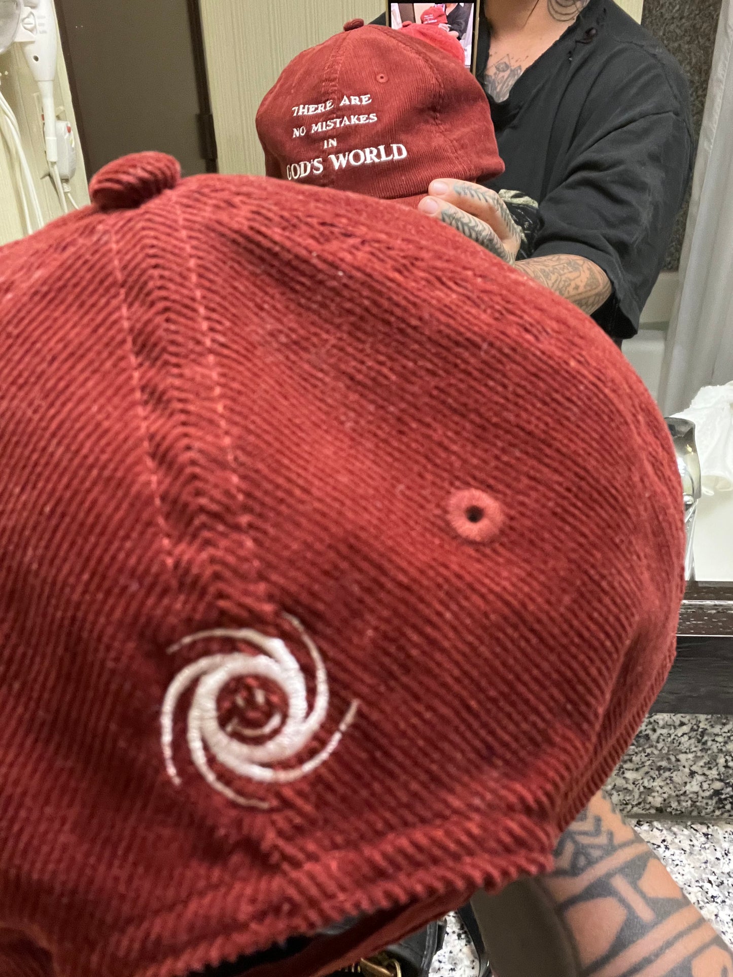 No Mistakes Embroidered Corduroy Hat