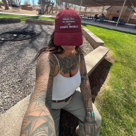 No Mistakes Embroidered Corduroy Hat